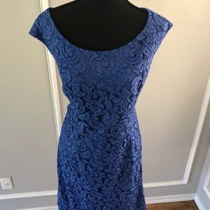 Blue lace dress